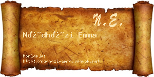 Nádházi Emma névjegykártya