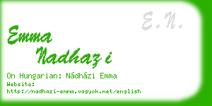 emma nadhazi business card